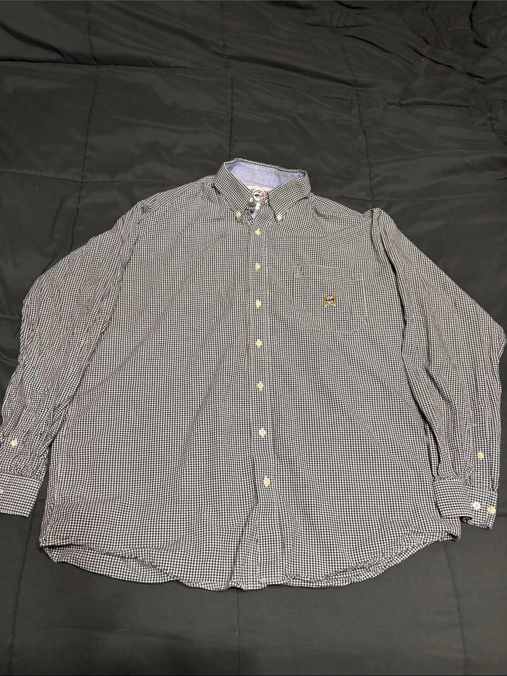 Cinch Men's Black and White Gingham Button-Down Shirt